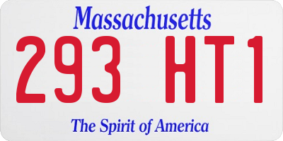 MA license plate 293HT1