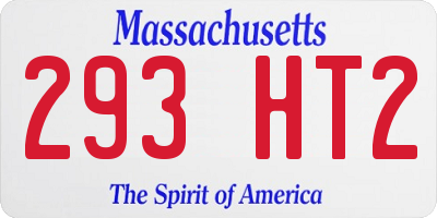 MA license plate 293HT2