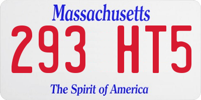 MA license plate 293HT5