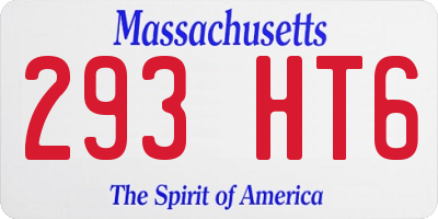 MA license plate 293HT6
