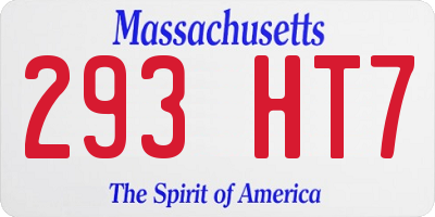MA license plate 293HT7