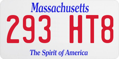 MA license plate 293HT8