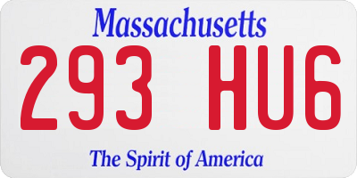 MA license plate 293HU6