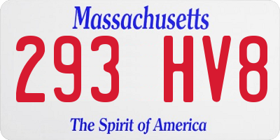 MA license plate 293HV8