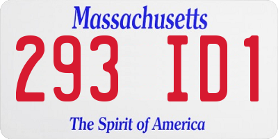 MA license plate 293ID1