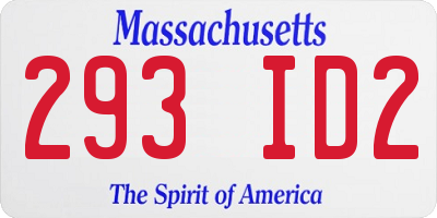 MA license plate 293ID2