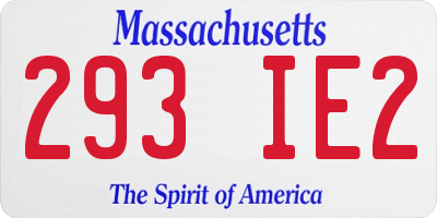 MA license plate 293IE2