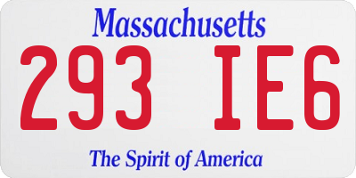 MA license plate 293IE6