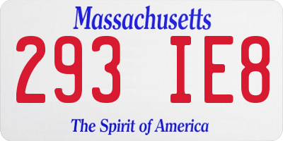 MA license plate 293IE8