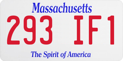 MA license plate 293IF1
