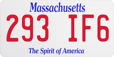 MA license plate 293IF6