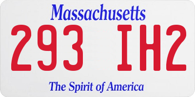 MA license plate 293IH2
