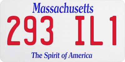 MA license plate 293IL1