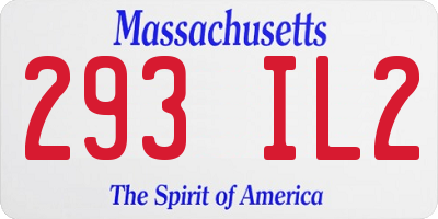 MA license plate 293IL2