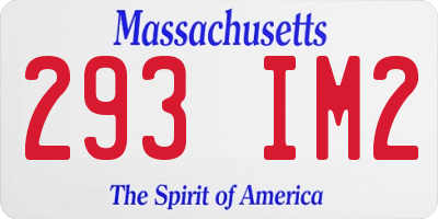 MA license plate 293IM2