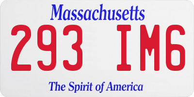 MA license plate 293IM6