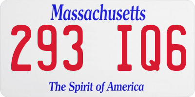 MA license plate 293IQ6