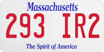 MA license plate 293IR2