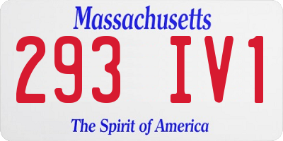 MA license plate 293IV1