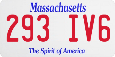 MA license plate 293IV6