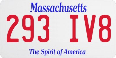 MA license plate 293IV8