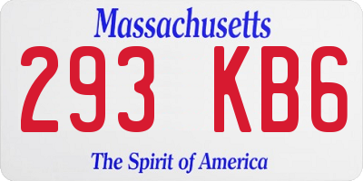 MA license plate 293KB6
