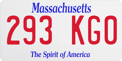 MA license plate 293KG0
