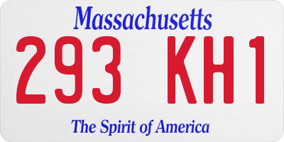 MA license plate 293KH1