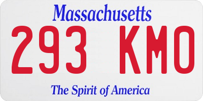MA license plate 293KM0