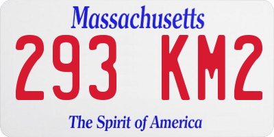 MA license plate 293KM2
