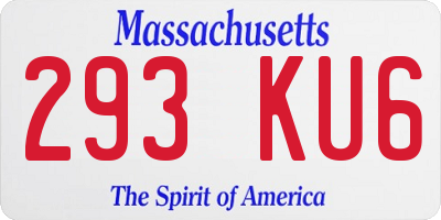 MA license plate 293KU6