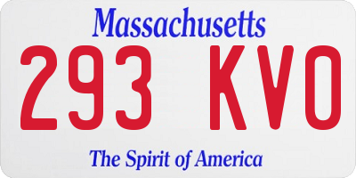 MA license plate 293KV0