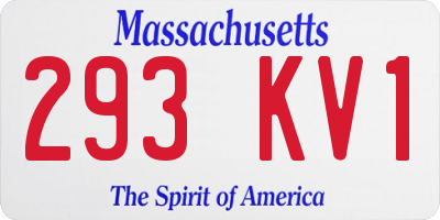MA license plate 293KV1