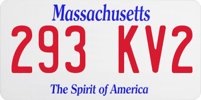 MA license plate 293KV2