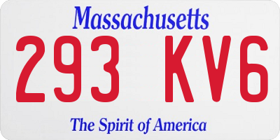 MA license plate 293KV6