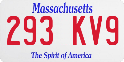 MA license plate 293KV9