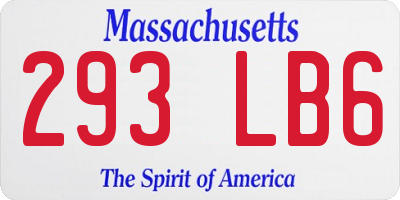 MA license plate 293LB6