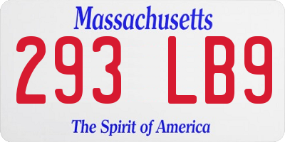 MA license plate 293LB9