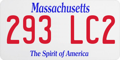 MA license plate 293LC2