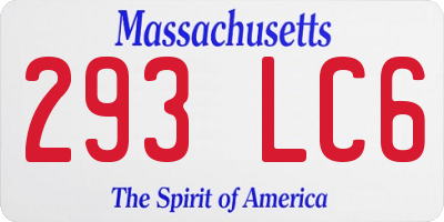 MA license plate 293LC6