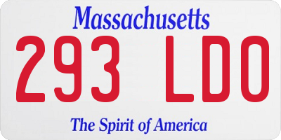 MA license plate 293LD0