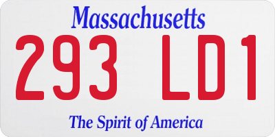 MA license plate 293LD1