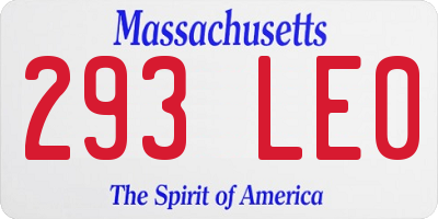 MA license plate 293LE0