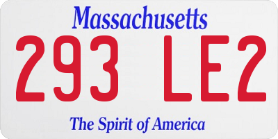 MA license plate 293LE2