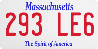 MA license plate 293LE6