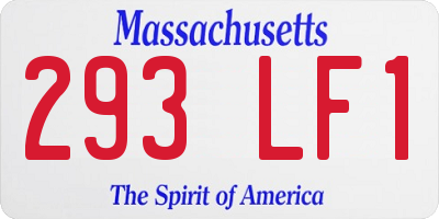 MA license plate 293LF1