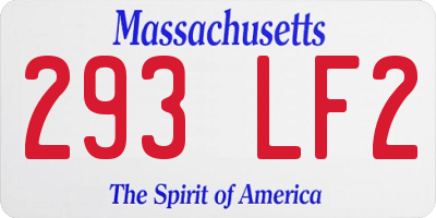 MA license plate 293LF2