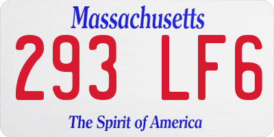 MA license plate 293LF6