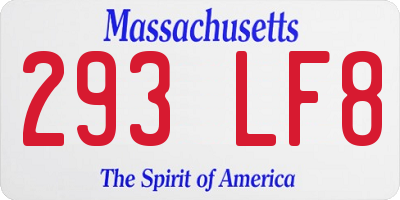 MA license plate 293LF8
