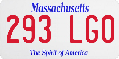 MA license plate 293LG0